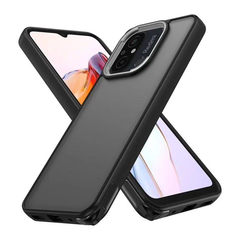 Xiaomi Redmi 12C Uyumlu Kılıf Elegant Kapak - Siyah