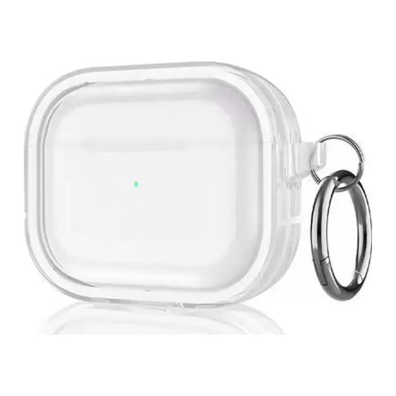 Movenchy Apple Airpods Pro 2 (2.nesil) Shiny Şeffaf Kılıf - Beyaz