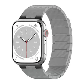 Movenchy Apple Watch 45mm Uyumlu Carbon Steel Kordon - Yıldız Işığı