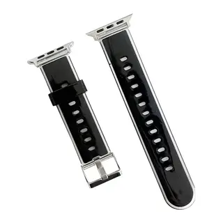Movenchy Apple Watch 38mm Uyumlu Jelly Silikon Kordon - Siyah