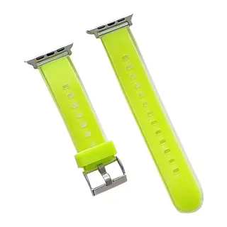 Movenchy Apple Watch 38mm Uyumlu Jelly Silikon Kordon - Yeşil