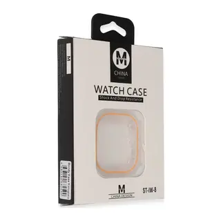 Movenchy Apple Watch 45mm Uyumlu Bondy Kasa Koruyucu - Turuncu