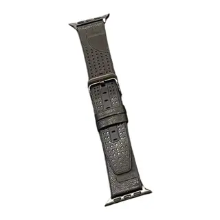 Movenchy Apple Watch 45mm Uyumlu Buff Deri Kordon - Siyah