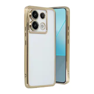 Xiaomi Poco X6 Uyumlu Kılıf Lensli Silikon - Gold