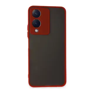 Vivo Y17S Uyumlu Kılıf Montreal Silikon Kapak - Kırmızı