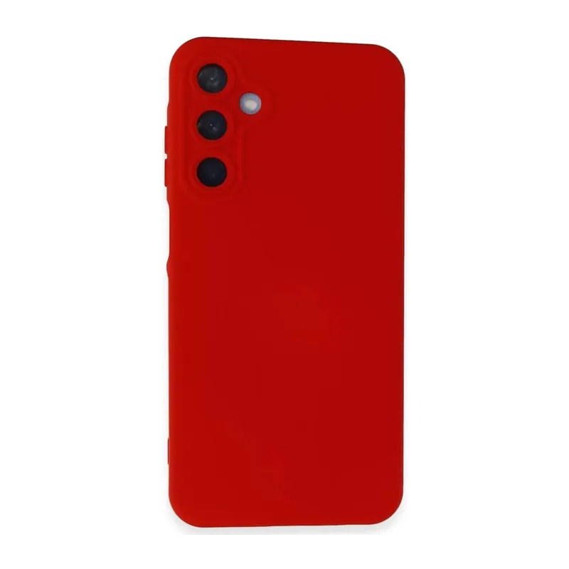 Samsung Galaxy A55 5G Uyumlu Kılıf Nano içi Kadife Silikon - Kırmızı