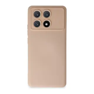Xiaomi Poco X6 Pro Uyumlu Kılıf Nano içi Kadife Silikon - Pudra