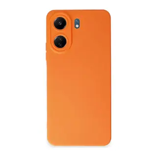 Xiaomi Redmi 13C Uyumlu Kılıf Nano içi Kadife Silikon - Turuncu