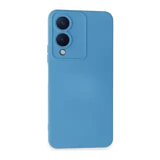 Vivo Y17S Uyumlu Kılıf Nano içi Kadife Silikon - Mavi