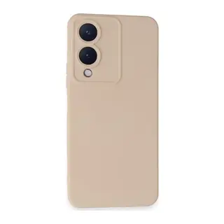 Vivo Y17S Uyumlu Kılıf Nano içi Kadife Silikon - Pudra