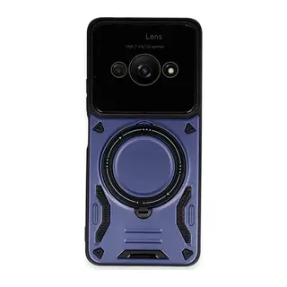 Xiaomi Poco C61 Uyumlu Kılıf Joy Lens Standlı Kapak - Lacivert
