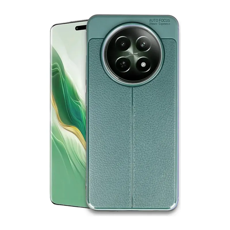 Realme 12 5G Uyumlu Kılıf Auto Focus Kapak - Koyu Yeşil