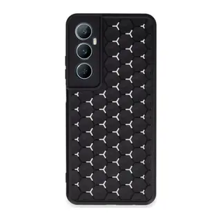 Realme C65 Uyumlu Kılıf Petek Silikon Kapak - Siyah