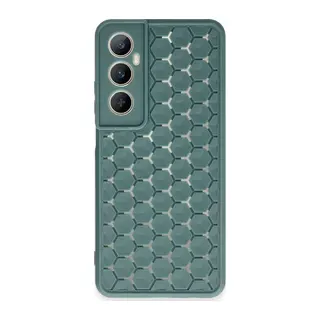 Realme C65 Uyumlu Kılıf Petek Silikon Kapak - Koyu Yeşil