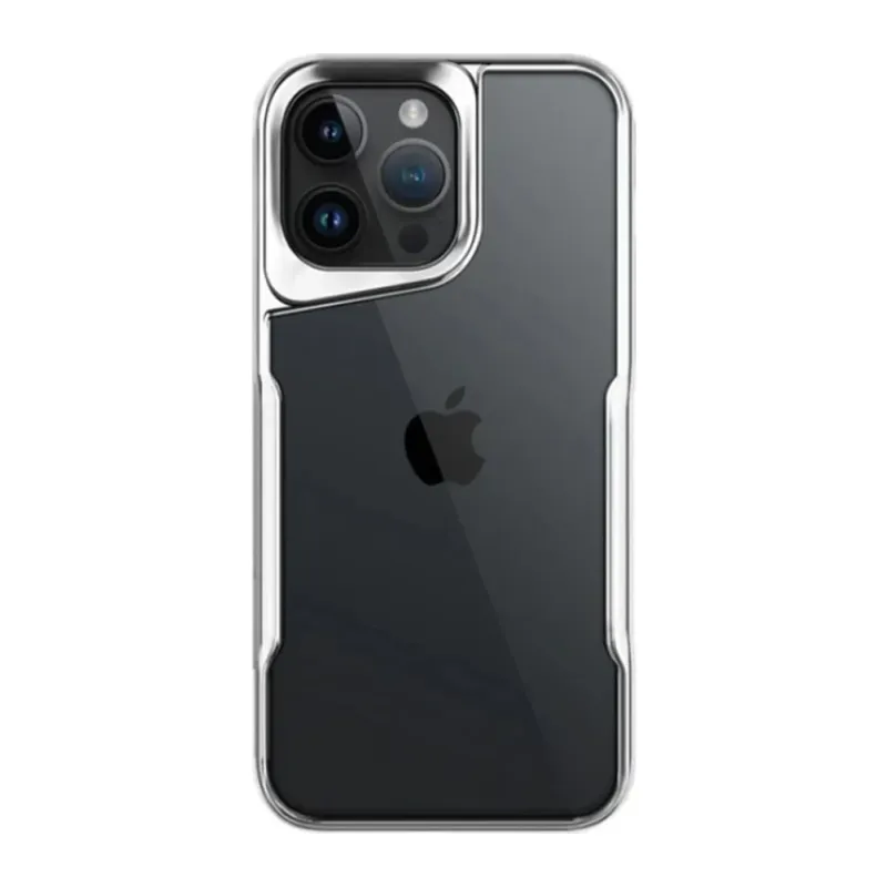 Apple iPhone 14 Pro Max Uyumlu Kılıf Boyi Silikon Kapak - Gümüş