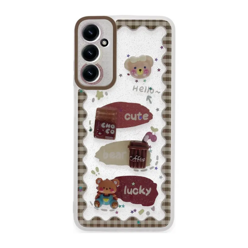 Samsung Galaxy A15 4G Uyumlu Kılıf Sweet Desenli Silikon Kapak - Şeffaf