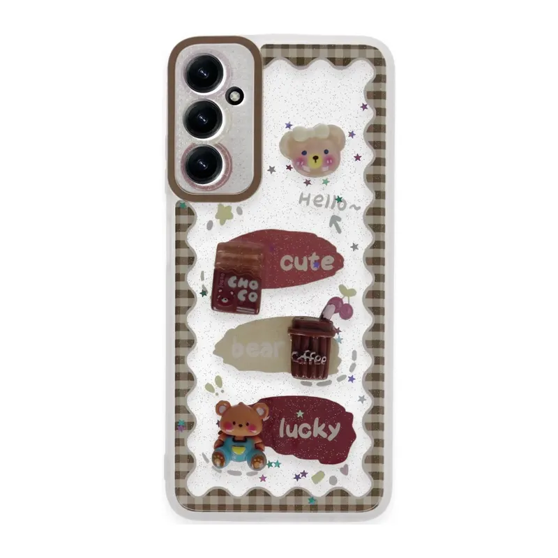 Samsung Galaxy A25 5G Uyumlu Kılıf Sweet Desenli Silikon Kapak - Şeffaf