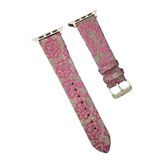Apple Watch 42mm Uyumlu Creeper Desenli Kordon - Pembe
