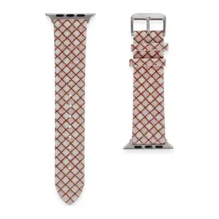 Apple Watch 38mm Uyumlu Karo Motif Kordon - Pembe