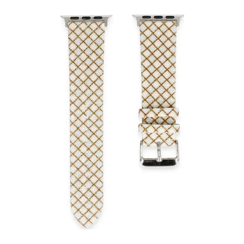 Apple Watch 42mm Uyumlu Karo Motif Kordon - Mavi