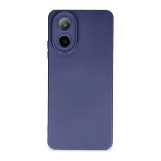Oppo A38 Uyumlu Kılıf Nano içi Kadife Silikon - Lacivert