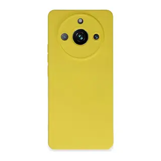 Realme 11 Pro Uyumlu Kılıf Nano içi Kadife Silikon - Sarı