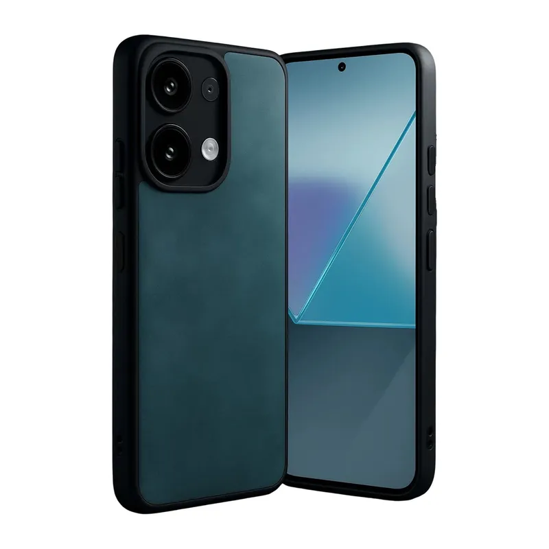 Xiaomi Redmi Note 13 Pro 5G Uyumlu Kılıf Aras Deri Kapak - Koyu Yeşil
