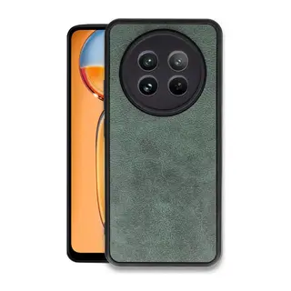 Realme 12 5G Uyumlu Kılıf Aras Deri Kapak - Koyu Yeşil