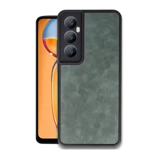 Realme C65 Uyumlu Kılıf Aras Deri Kapak - Koyu Yeşil