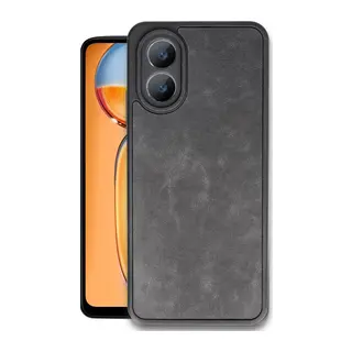 Oppo A38 Uyumlu Kılıf Aras Deri Kapak - Siyah