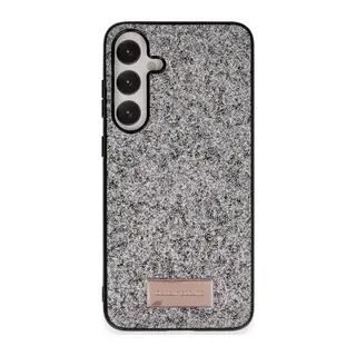 Onegif Samsung Galaxy A55 5G Uyumlu Bright Simli Kapak - Gümüş