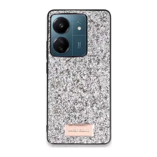 Onegif Xiaomi Redmi 13C Uyumlu Bright Simli Kapak - Gümüş