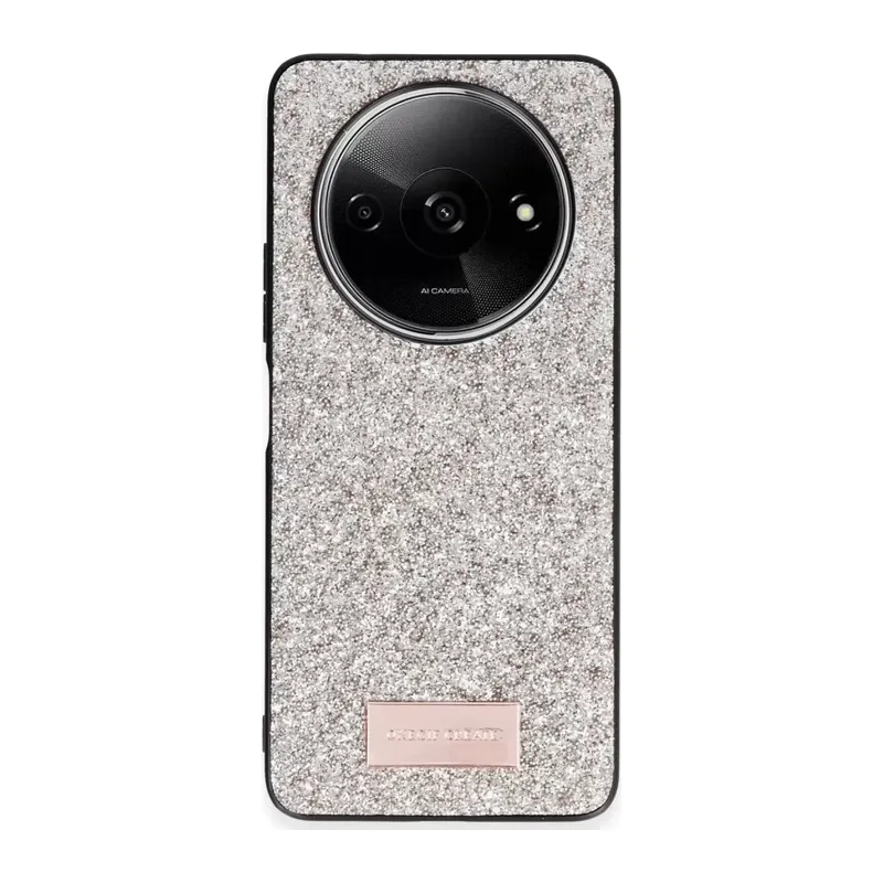 Onegif Xiaomi Redmi A3 4G Uyumlu Bright Simli Kapak - Gold