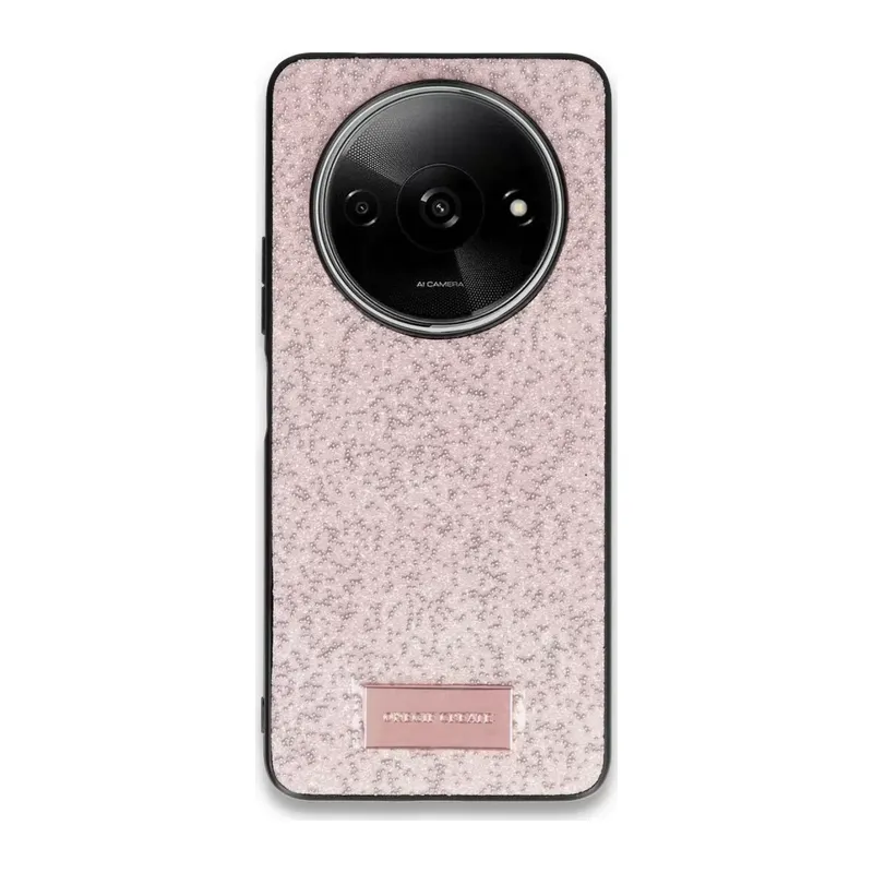 Onegif Xiaomi Redmi A3 4G Uyumlu Bright Simli Kapak - Pembe