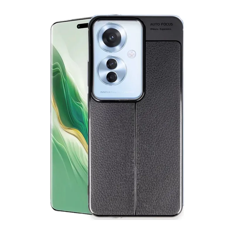 Oppo Reno 11F Uyumlu Kılıf Auto Focus Kapak - Siyah