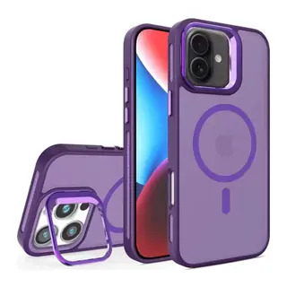 Joko Apple iPhone 16 Plus Uyumlu Flet Lens Magsafe Kapak - Derin Mor