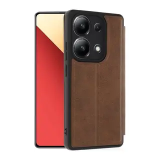 Xiaomi Redmi Note 13 4G Uyumlu Kılıf Flip Cover - Taba