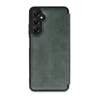 Samsung Galaxy A05S Uyumlu Kılıf Flip Cover - Koyu Yeşil