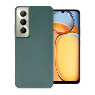 Realme C65 Uyumlu Kılıf Petro Silikon - Koyu Yeşil
