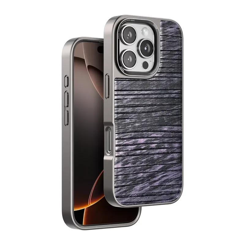 Venco Apple iPhone 16 Pro Uyumlu Wave Kapak - Derin Mor