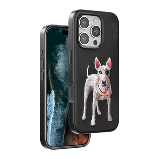 Venco Apple iPhone 16 Pro Uyumlu Perma Desenli Kapak - Siyah