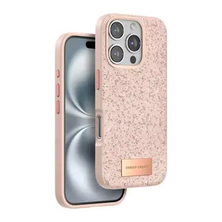 Onegif Apple iPhone 16 Pro Max Uyumlu Bright Simli Kapak - Pembe