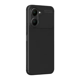 Vivo Y18 Uyumlu Kılıf Auto Focus Karbon Kapak - Siyah