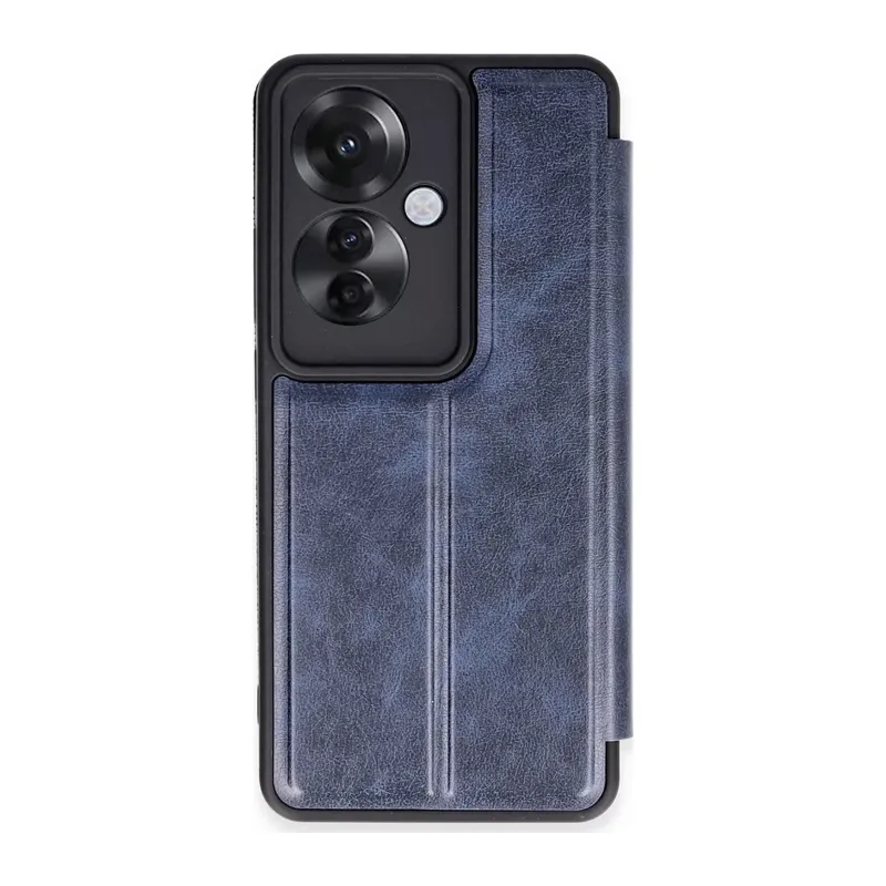 Oppo Reno 11F Uyumlu Kılıf Flip Cover - Lacivert