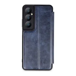Realme C65 Uyumlu Kılıf Flip Cover - Lacivert
