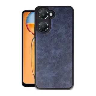 Vivo Y18 Uyumlu Kılıf Aras Deri Kapak - Lacivert