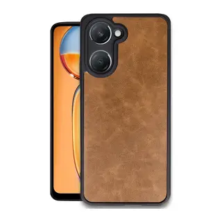 Vivo Y18 Uyumlu Kılıf Aras Deri Kapak - Taba