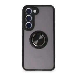 Samsung Galaxy M15 Uyumlu Kılıf Montreal Yüzüklü Silikon Kapak - Siyah