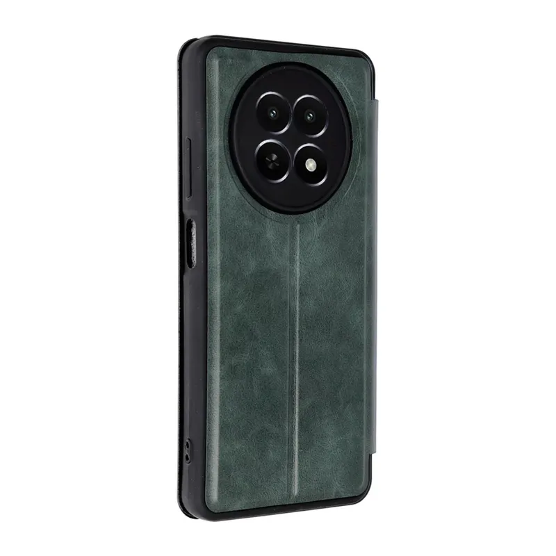 Realme 12 5G Uyumlu Kılıf Flip Cover - Koyu Yeşil