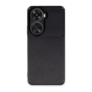 Huawei Nova 12 SE Uyumlu Kılıf Auto Focus Karbon Kapak - Siyah